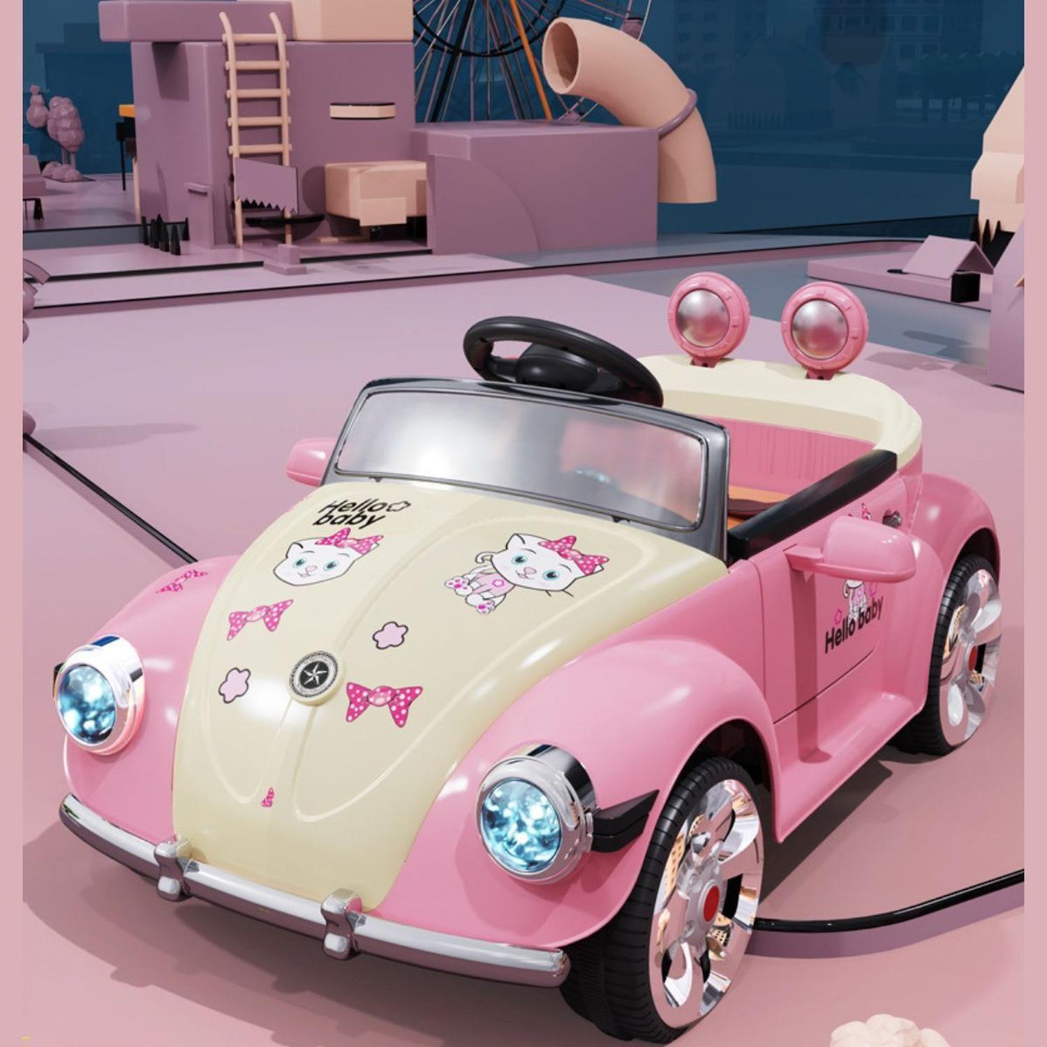 Auto a Batería Beetle para Niños Música y Luces-9