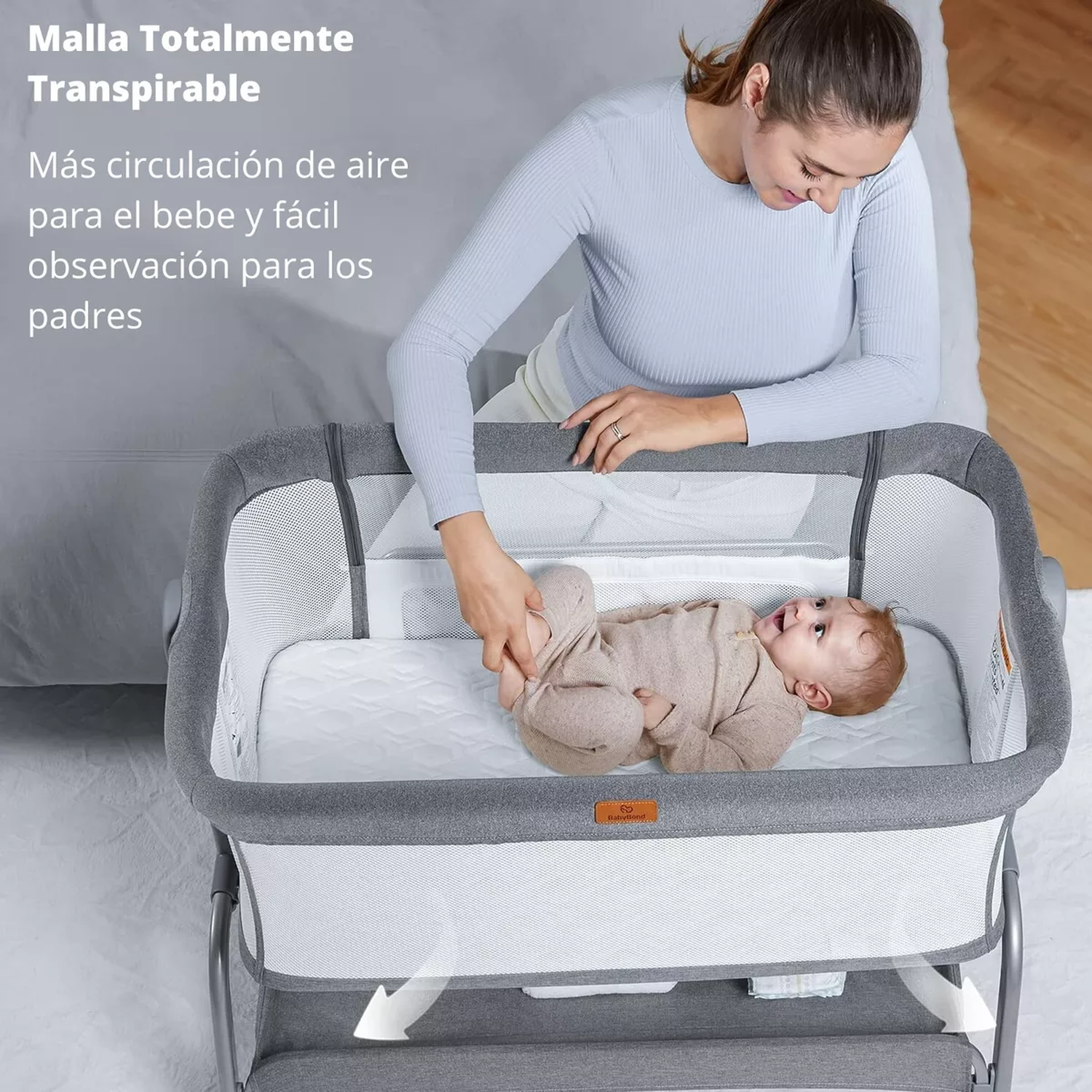 Cuna Colecho Bebé Colchón Premium Babybond-4