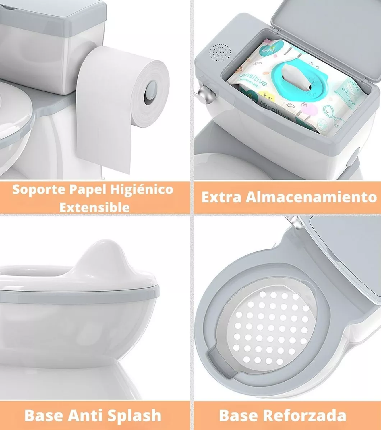 Pelela Bacinica Tipo Wc De Aprendizaje Para Niños Babybond-3