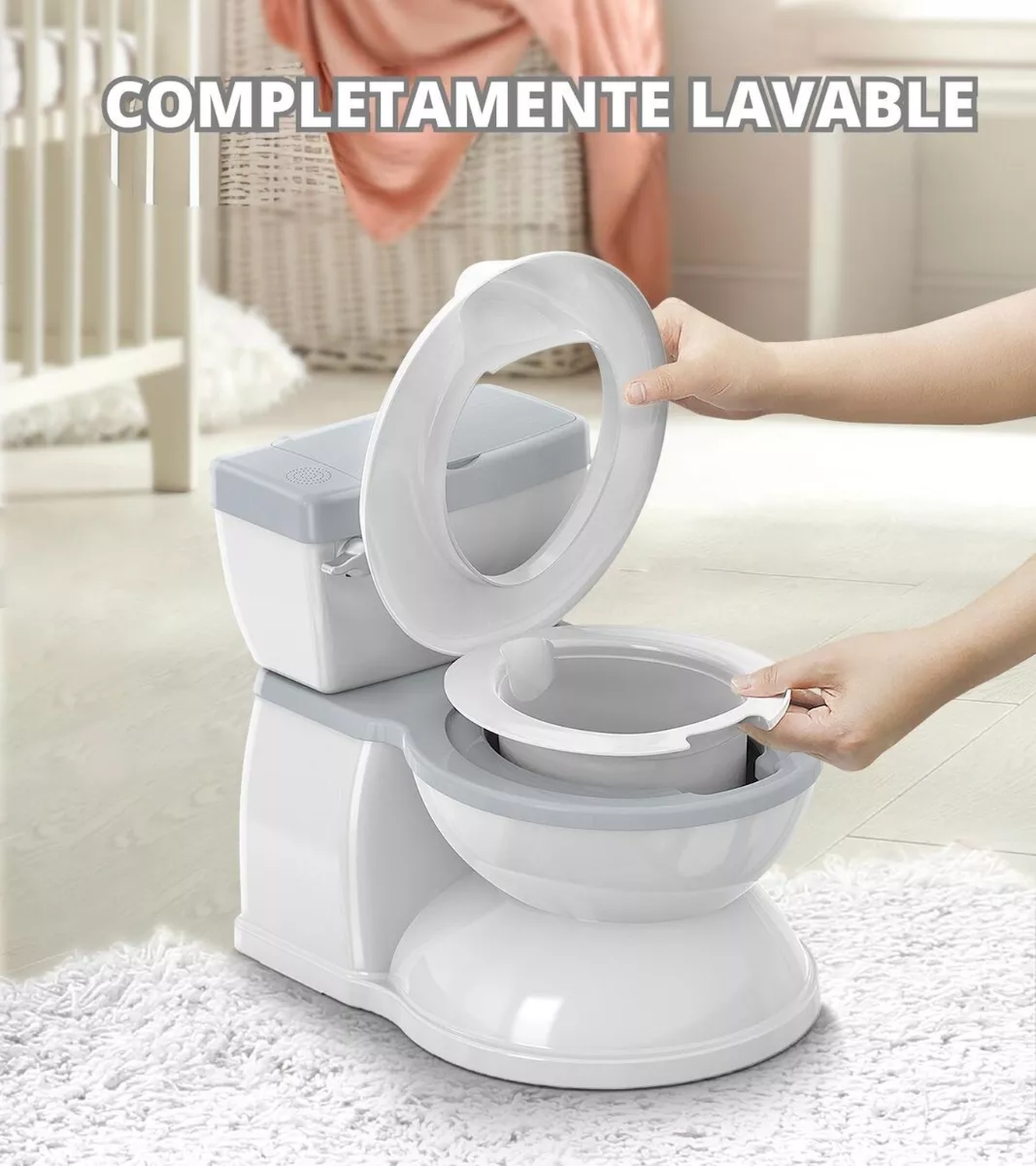 Pelela Bacinica Tipo Wc De Aprendizaje Para Niños Babybond-5