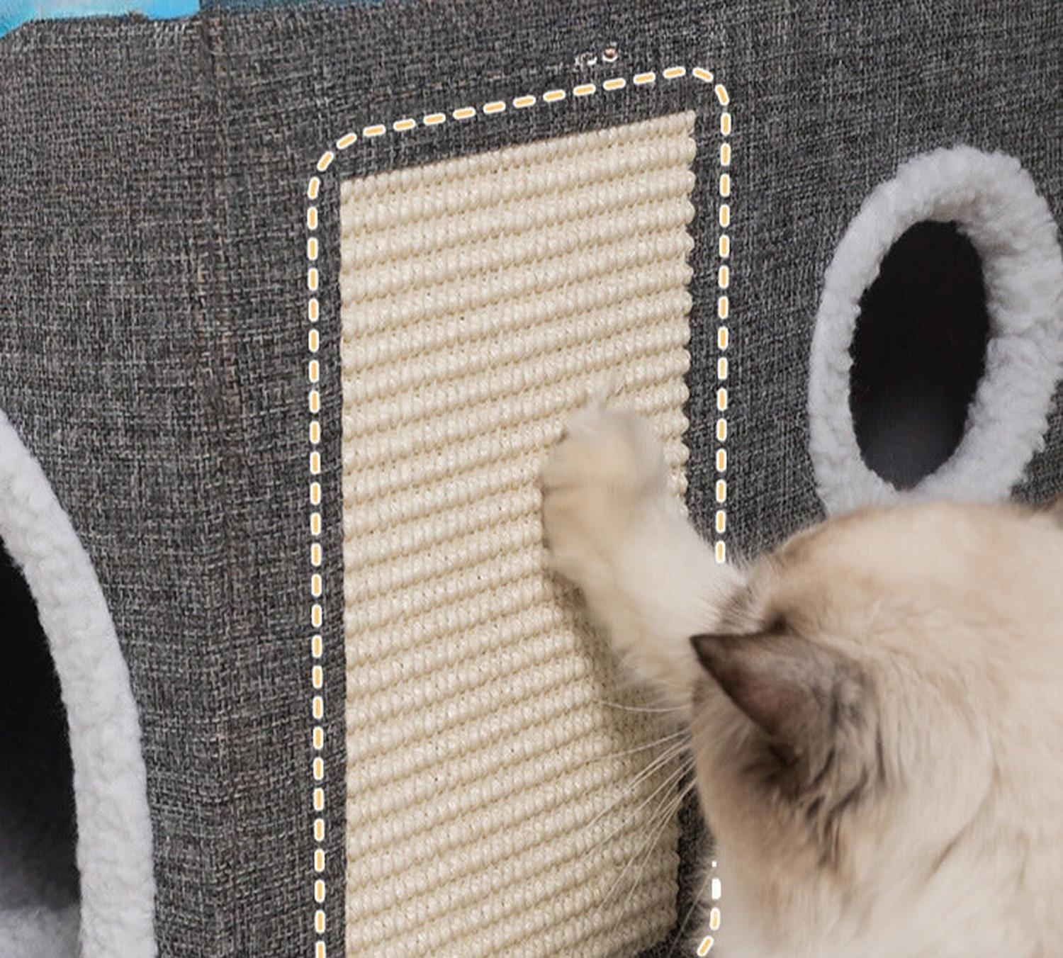 Tuto Michi XL - Cama Para Gato Tipo Casita de 2 Niveles Plegable Con Rascador-6