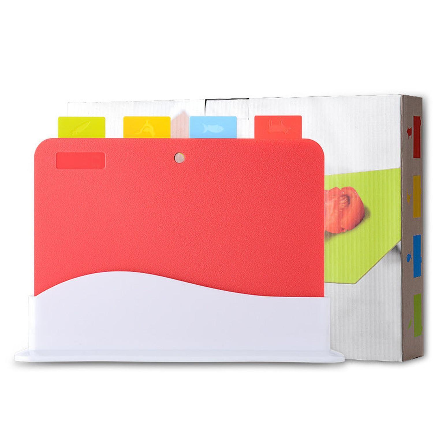 Set De 4 Tablas Para Cortar Y Picar De Plástico Colores-1