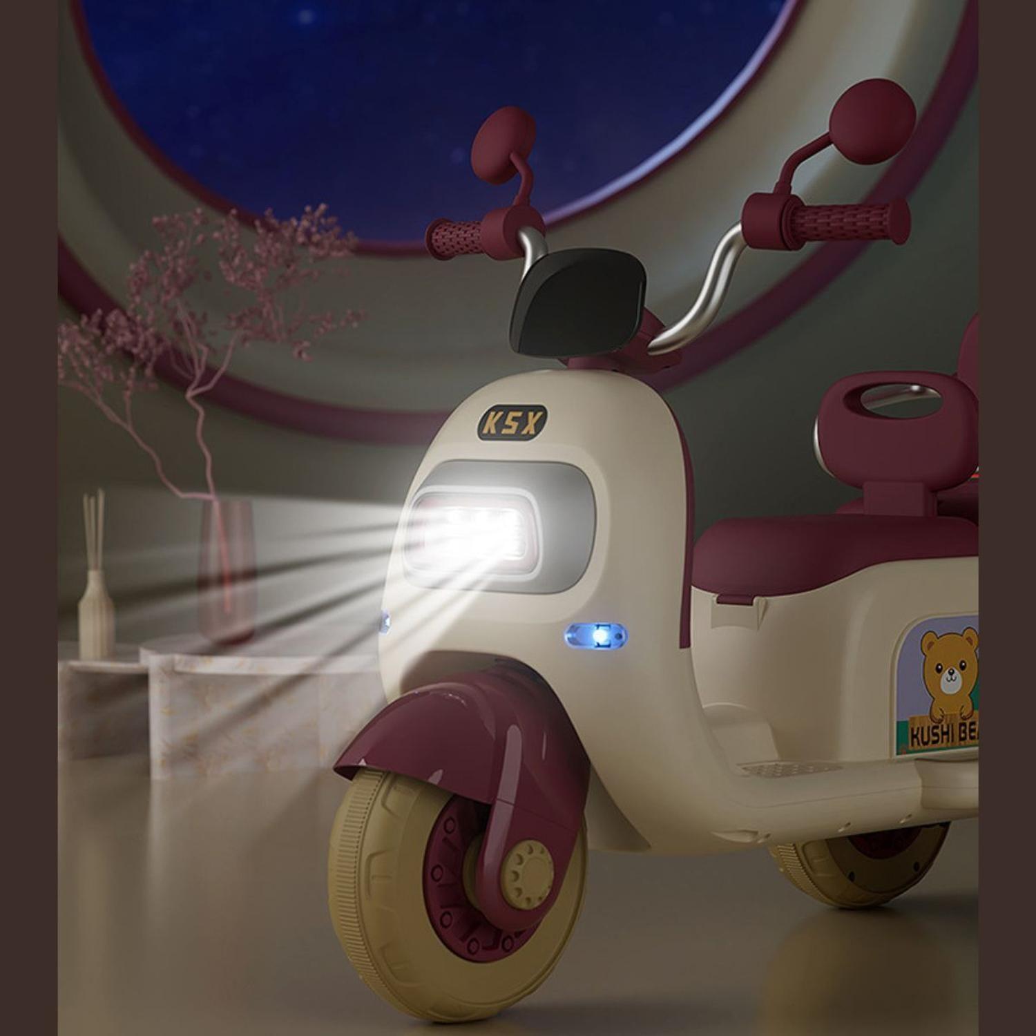 Moto Scooter Eléctrica Bebés Niños Música Luces Bluetooth-0