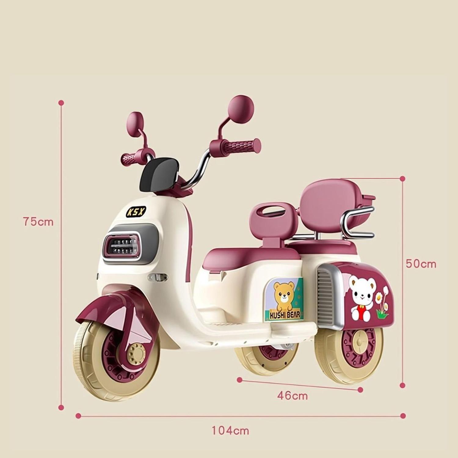 Moto Scooter Eléctrica Bebés Niños Música Luces Bluetooth-6
