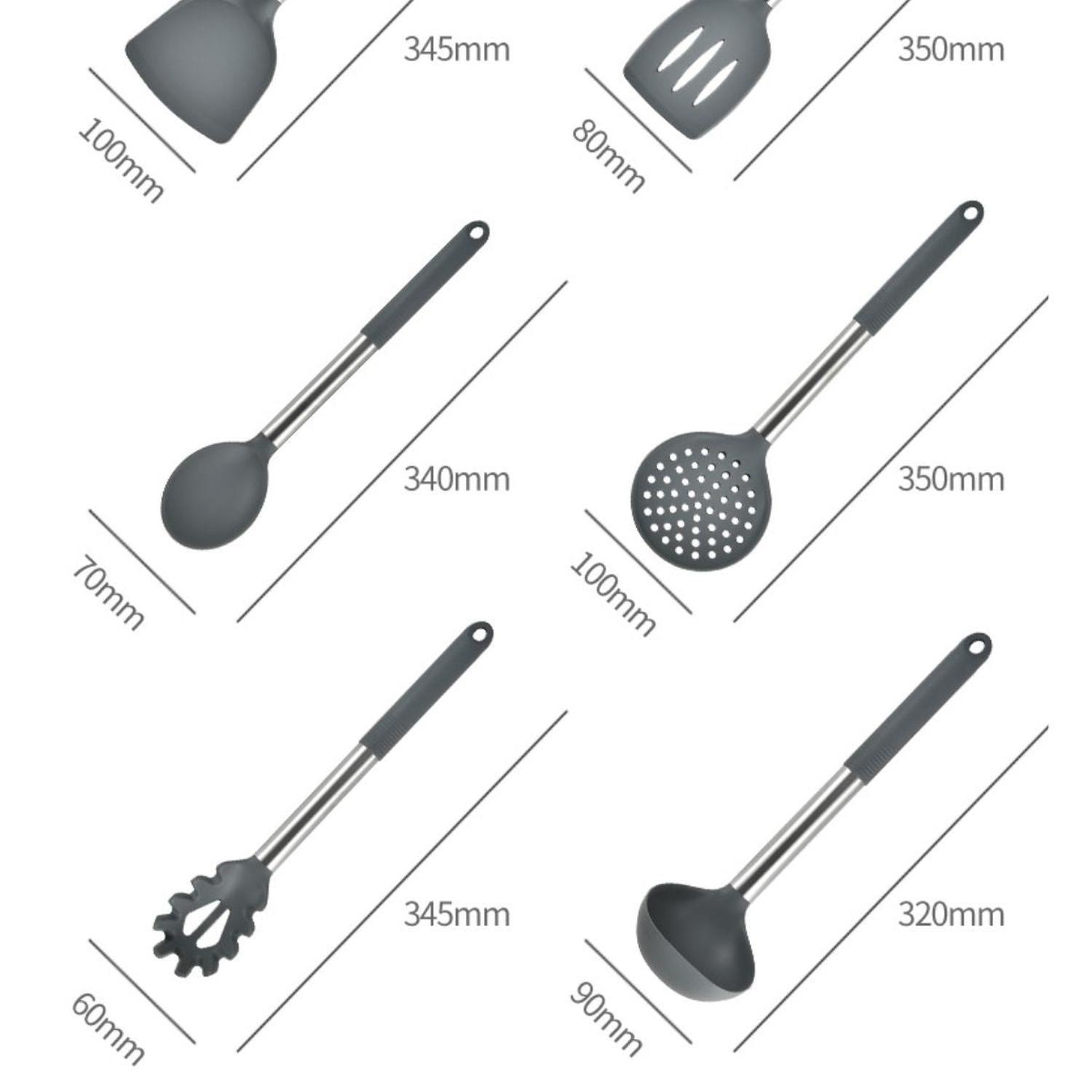 Set De Utensilios Cocina Silicona Con Base Giratoria 12pcs-3