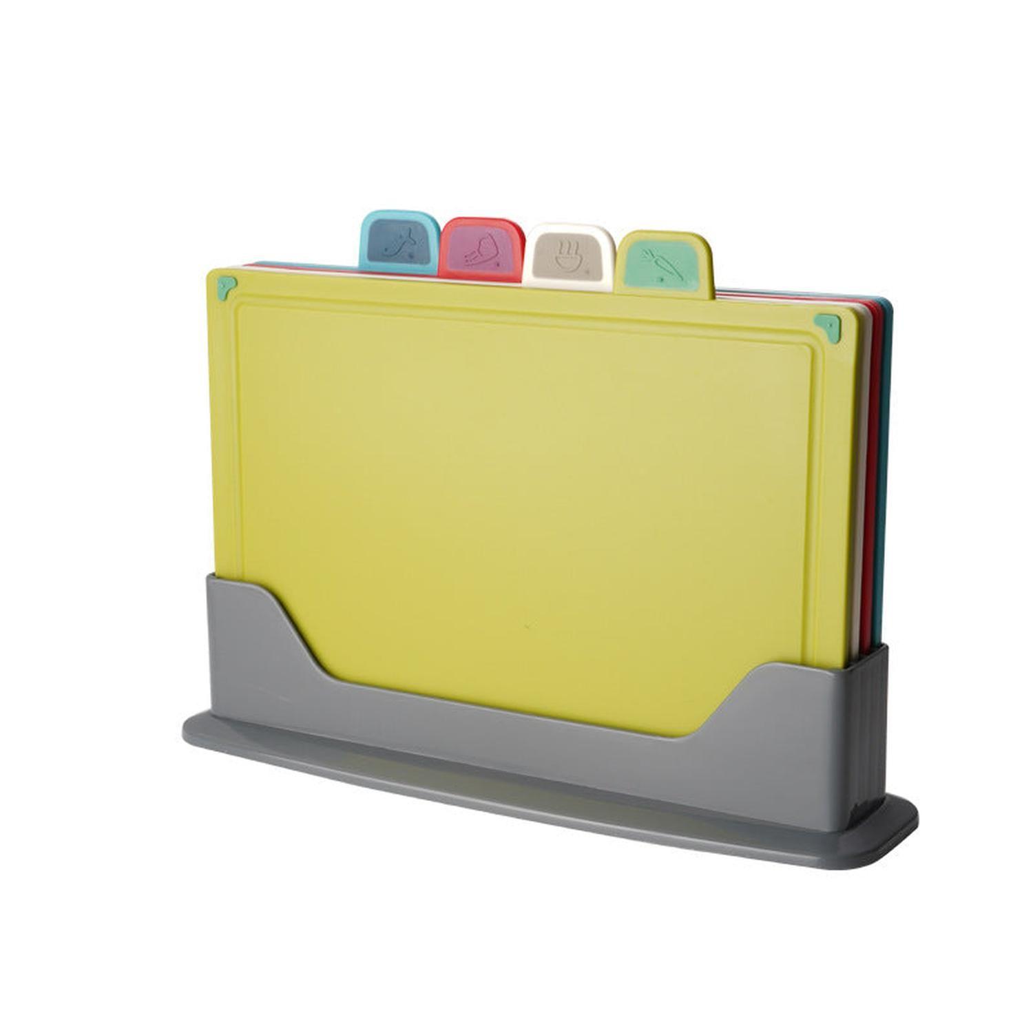 Juego De 4 Tablas De Cortar De Plástico Colores Multiuso-0