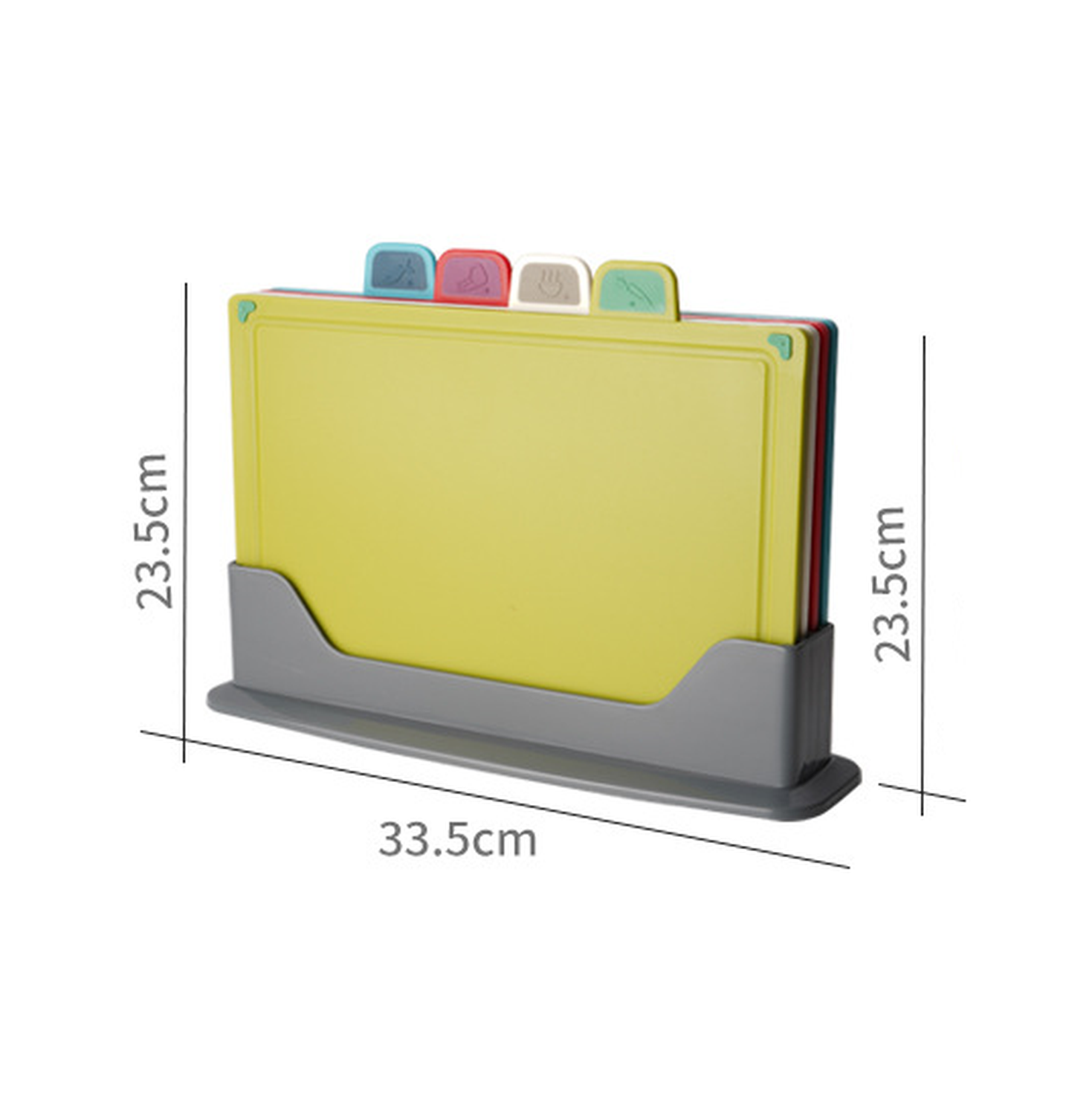 Juego De 4 Tablas De Cortar De Plástico Colores Multiuso-1