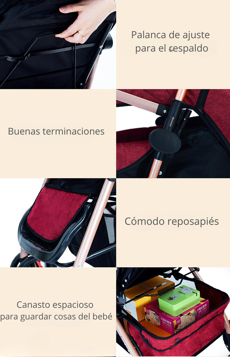 Coche De Paseo Para Bebé Paraguas Reclinable Eleonor-8