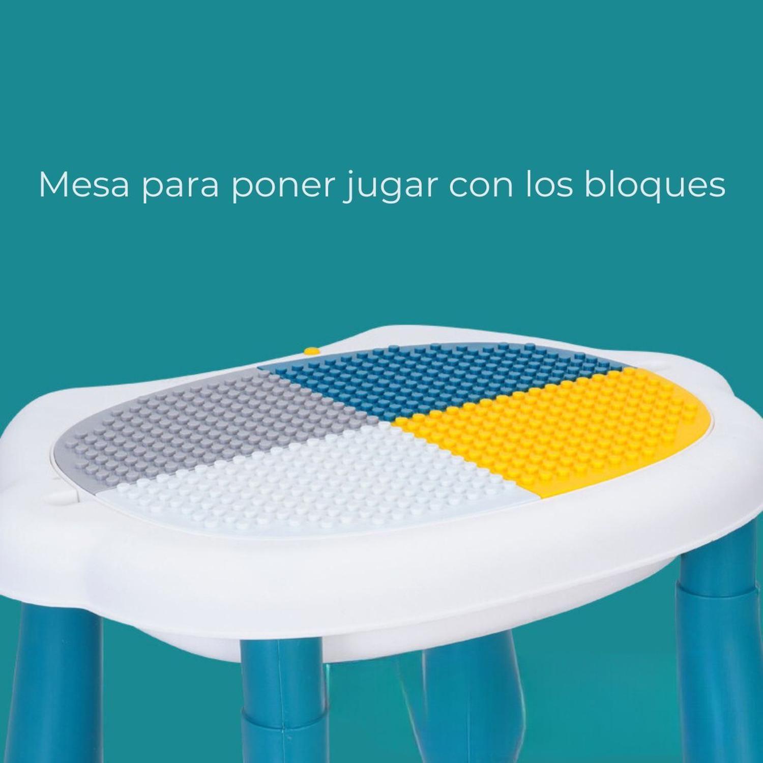 Set Mesa y Silla Bebé Niños Bloques de Juego 56pcs. Colores-4