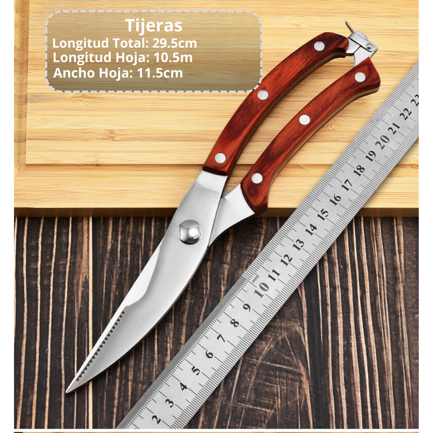 Set Cuchillos Profesionales Acero Martensitico 8 Pzs Con Base Y Tabla Para Cortar-9