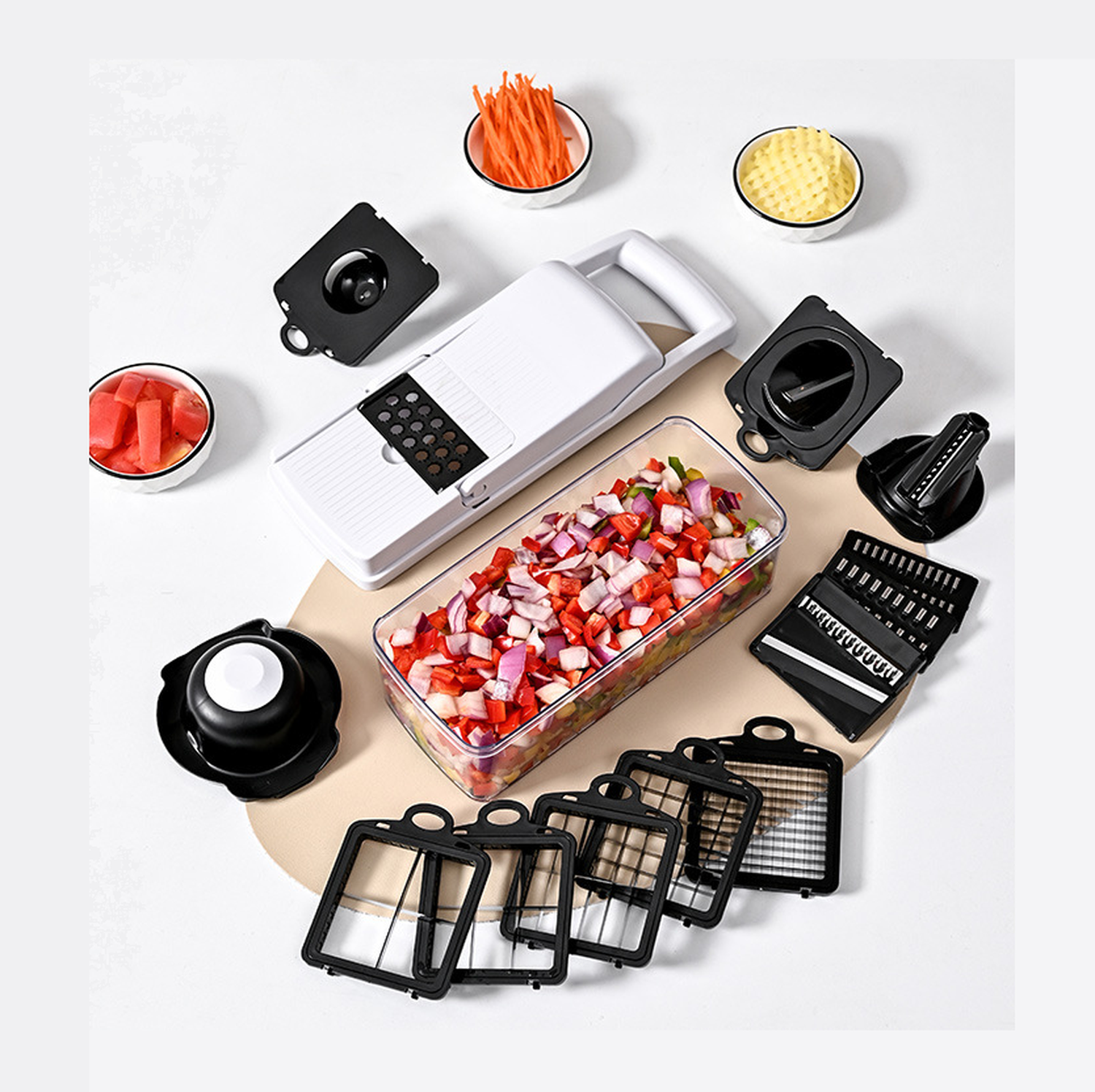 Cortador Picador Rallador Cocina Multiuso De Verduras 26pcs-3