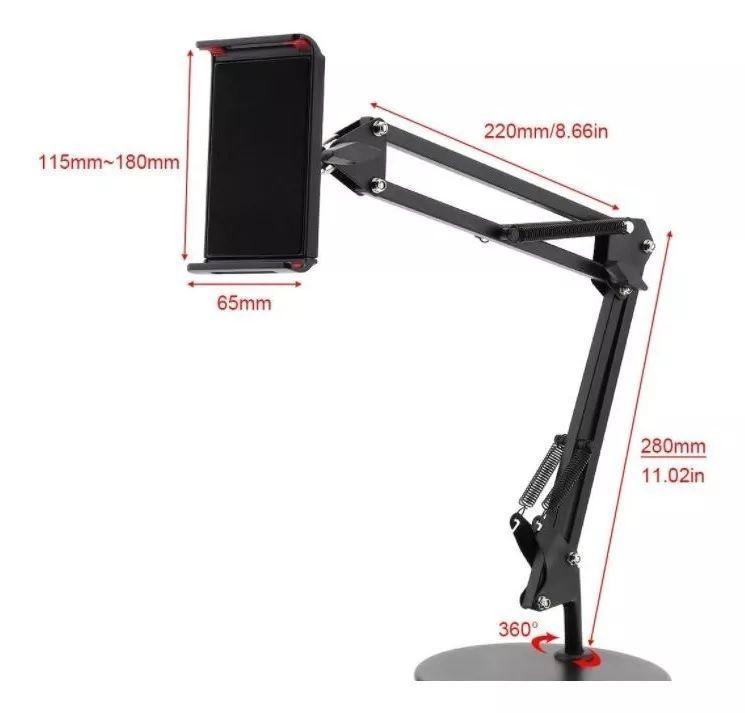 Atril Brazo Flexible Con Pedestal Para Tablet Celular-2