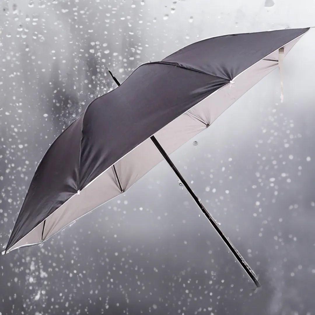 Paraguas De Bolsillo Color Negro Lluvia Invierno Plegable-2