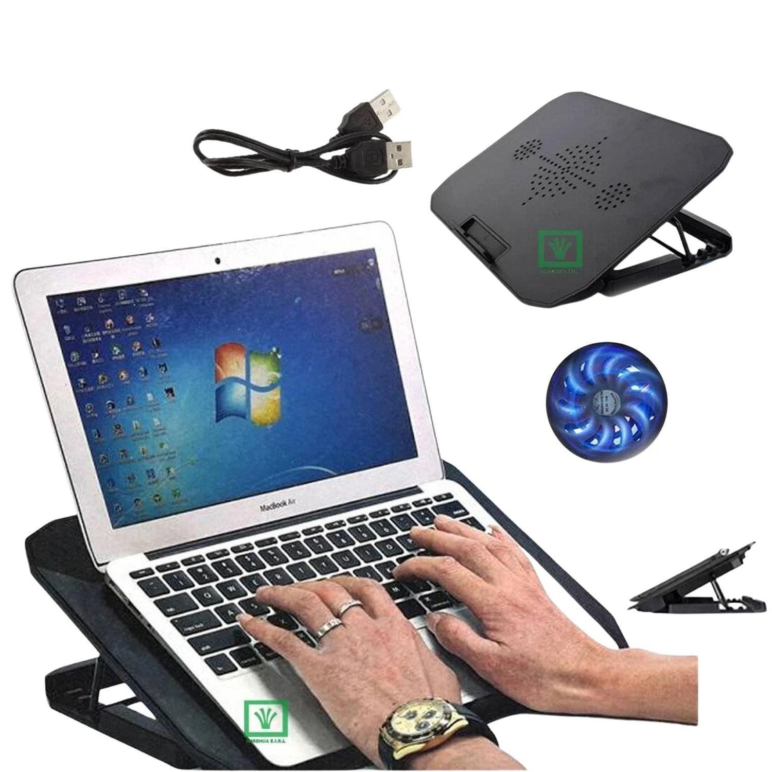 Base Ventilador Notebook Base Cooler Notebook Mesa Enfriador-4