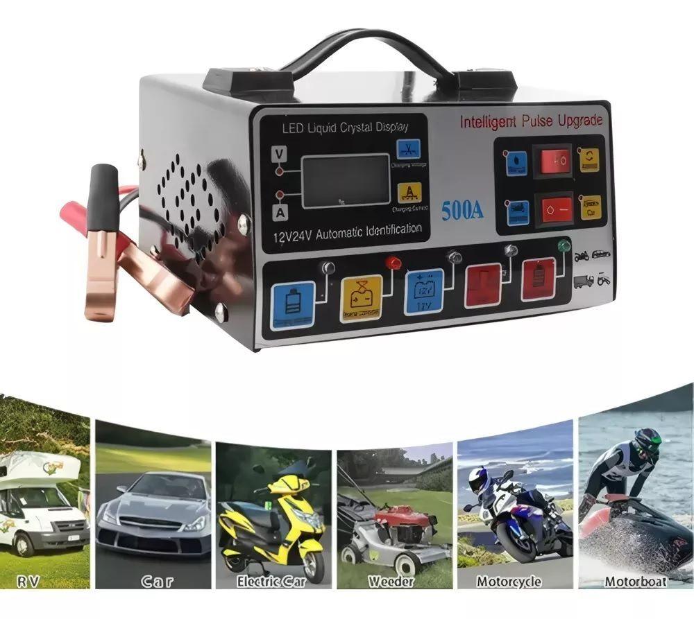 Cargador De Batería Para Autos Y Motos 12v Y 24v Automático-4