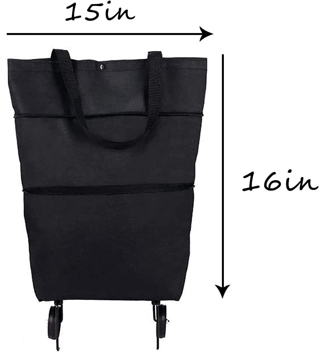 Carrito Compras Bolso Plegable Supermercado Feria Con Ruedas-1