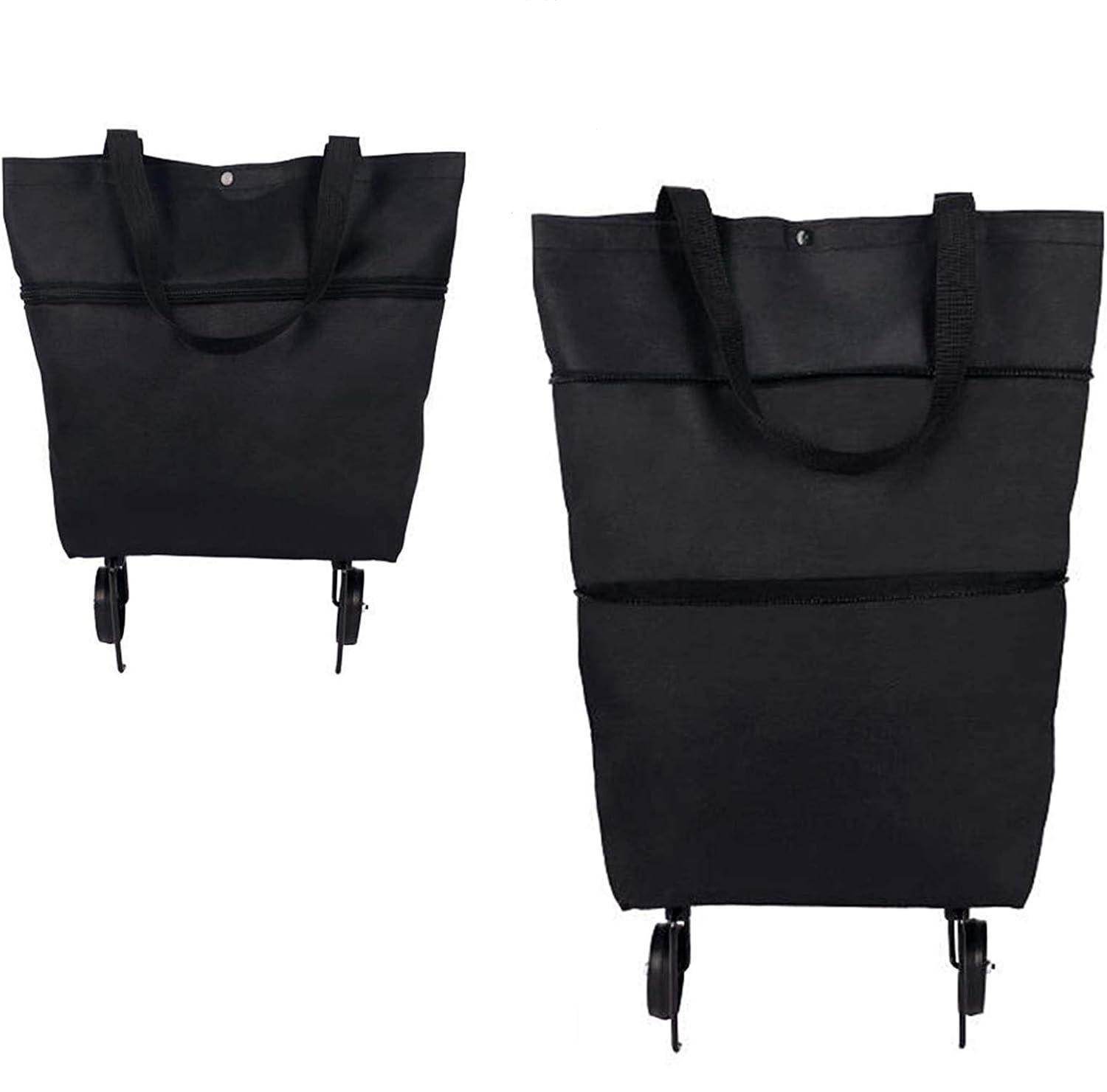 Carrito Compras Bolso Plegable Supermercado Feria Con Ruedas-4
