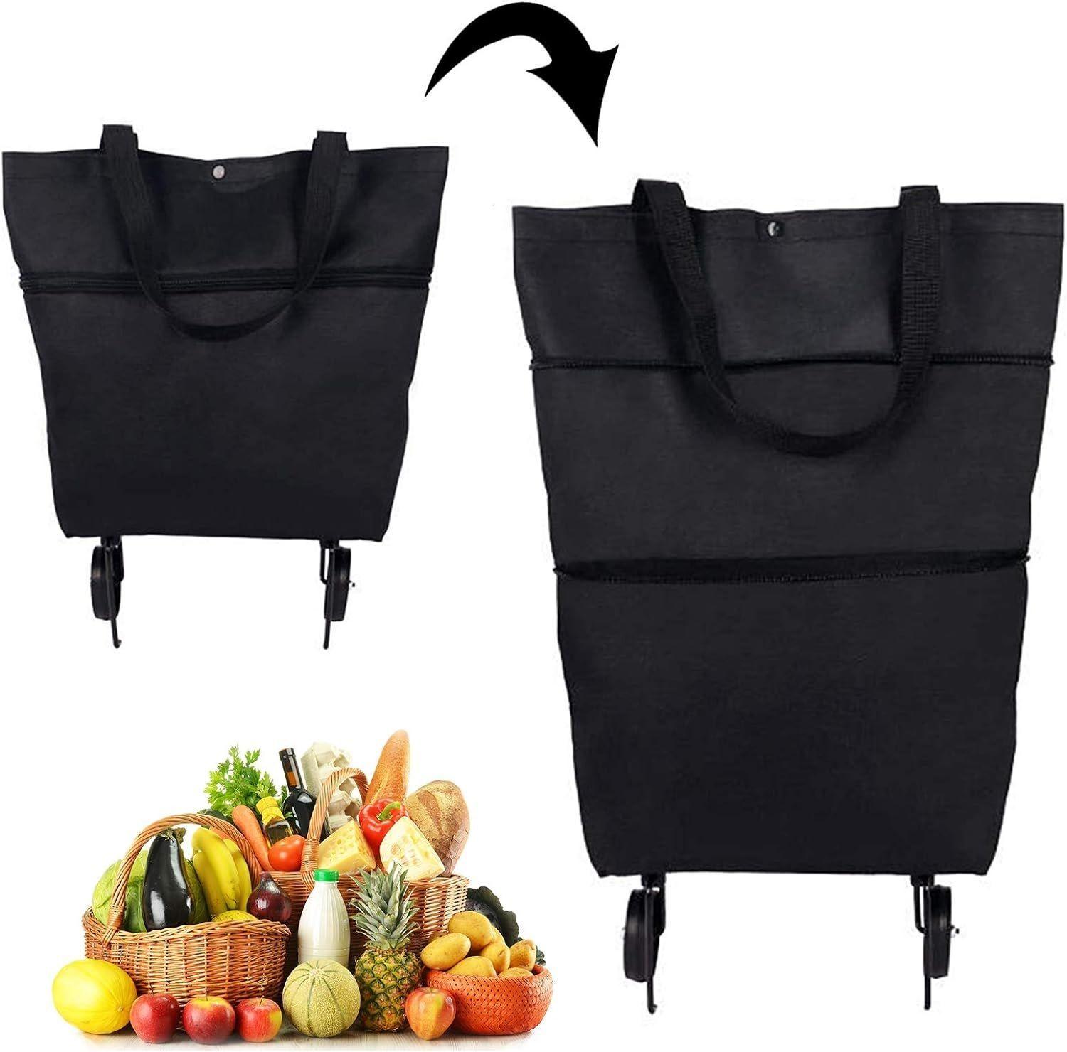 Carrito Compras Bolso Plegable Supermercado Feria Con Ruedas-6