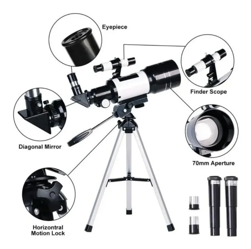 Telescopio Monocular Astronómico Profesional F30070m-2