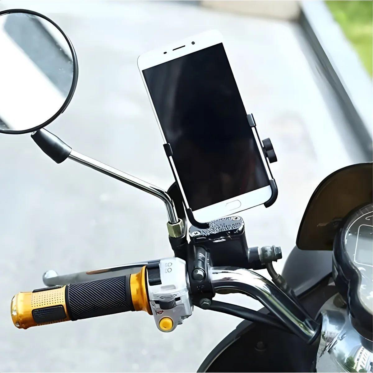 Porta Smartphone Porta Celular Metálico Para Moto Bicicleta -6
