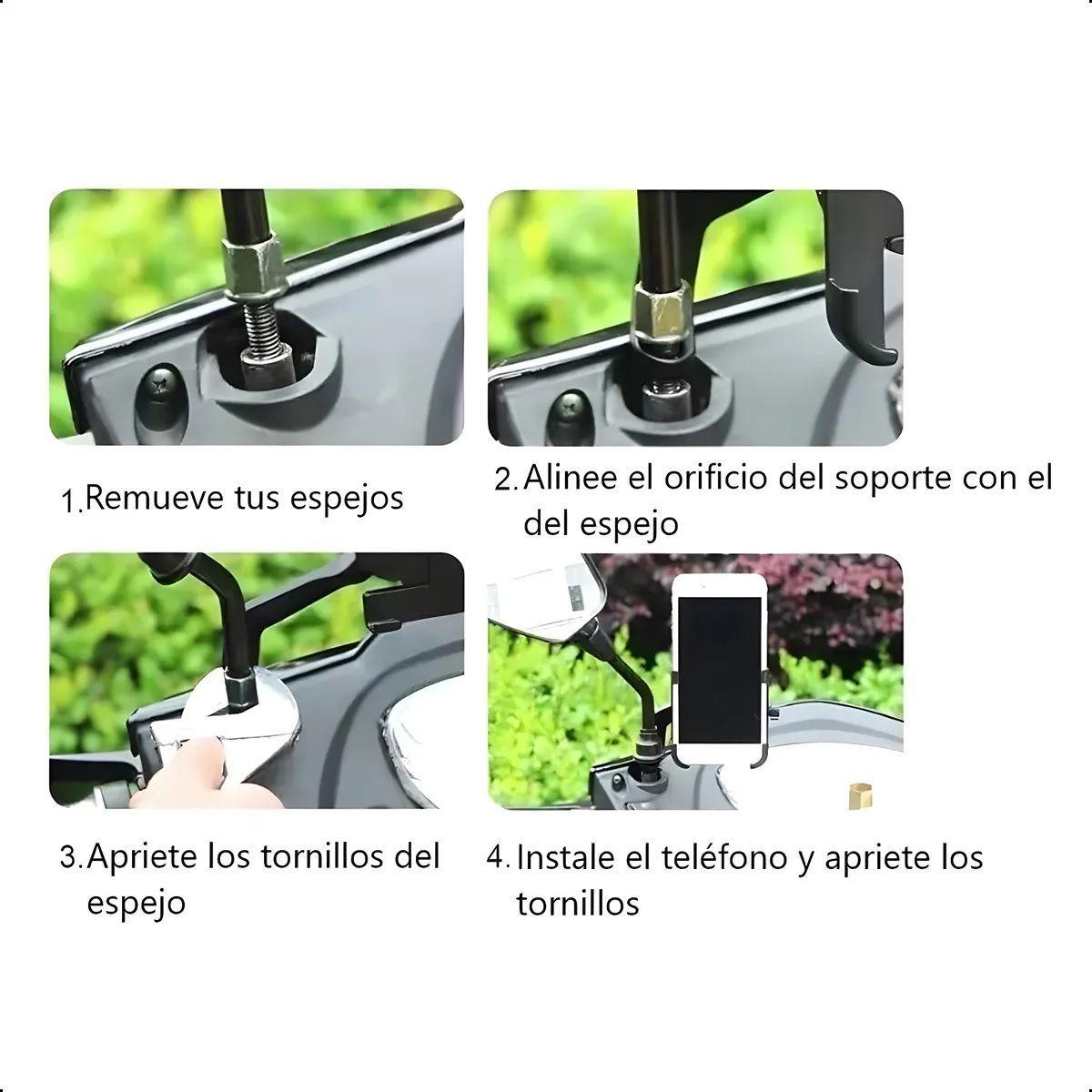 Porta Smartphone Porta Celular Metálico Para Moto Bicicleta -7