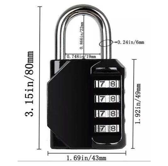 Candados Clave 4 Dígitos Candado Seguridad Numerico viajes-2