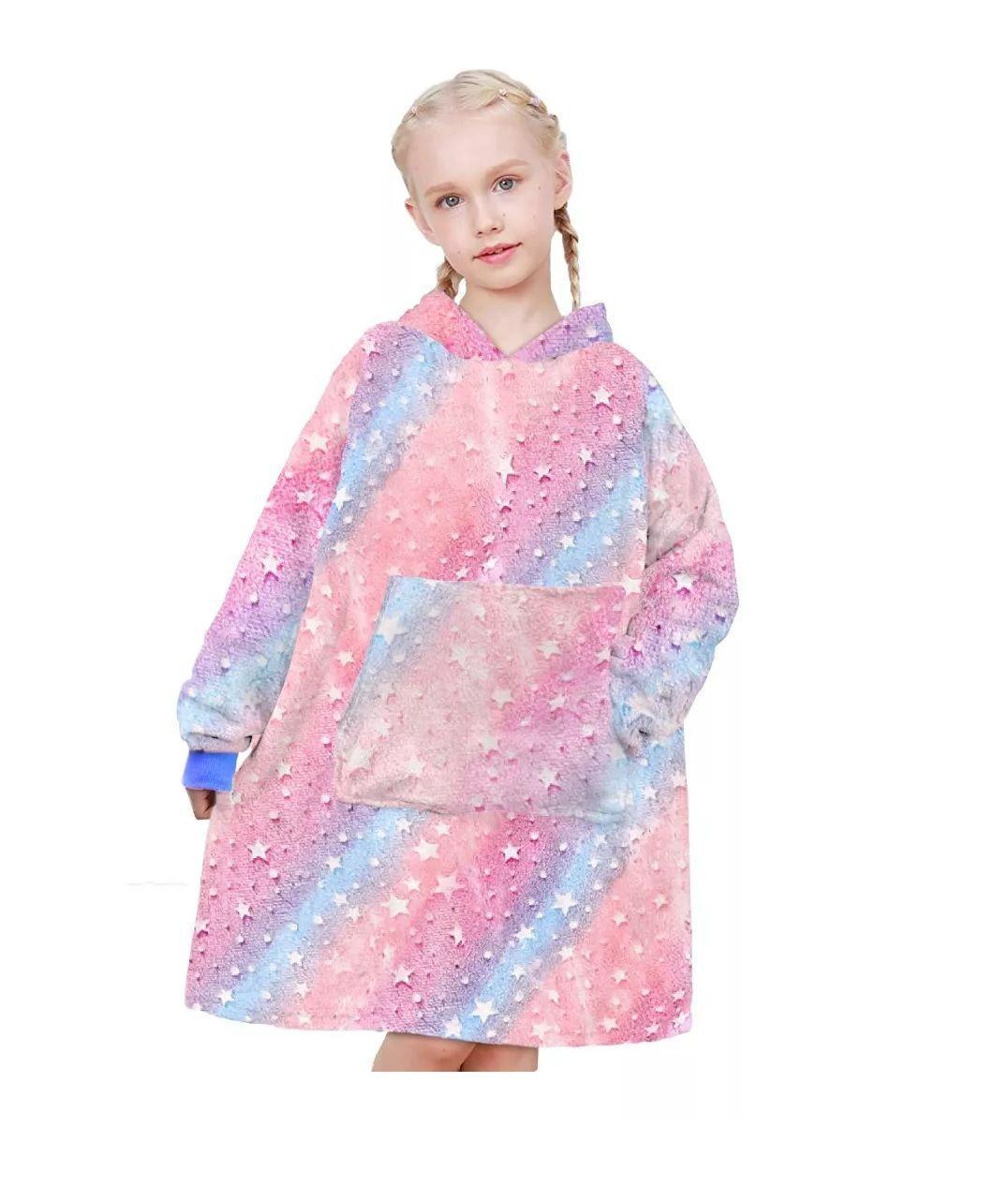 Polerón De Franela Con Capucha Para Niños Luminoso Diseños Invierno Frio-2