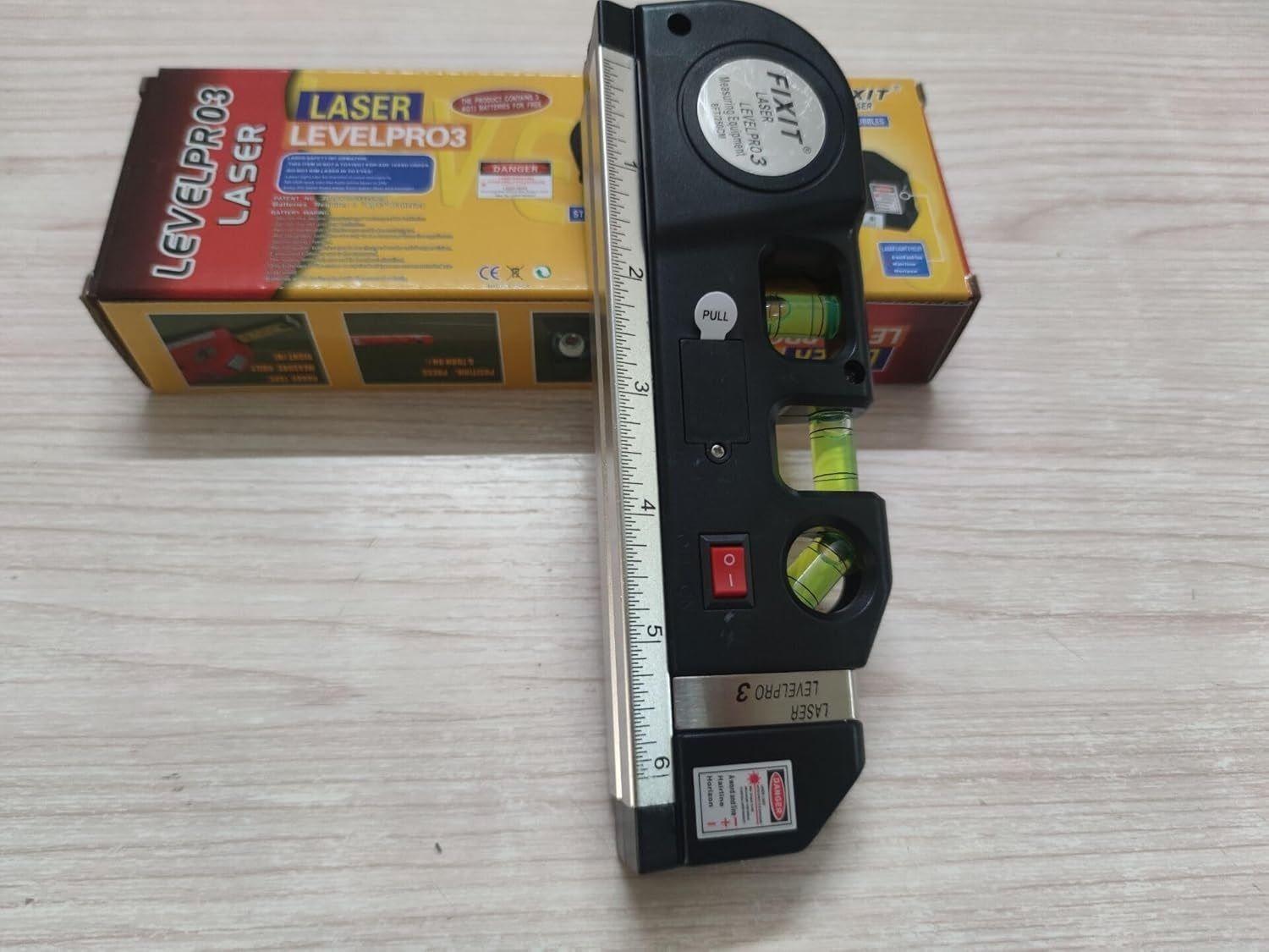 Cinta Métrica Regla Nivel Láser Horizontal Level Pro 3 Modos-2