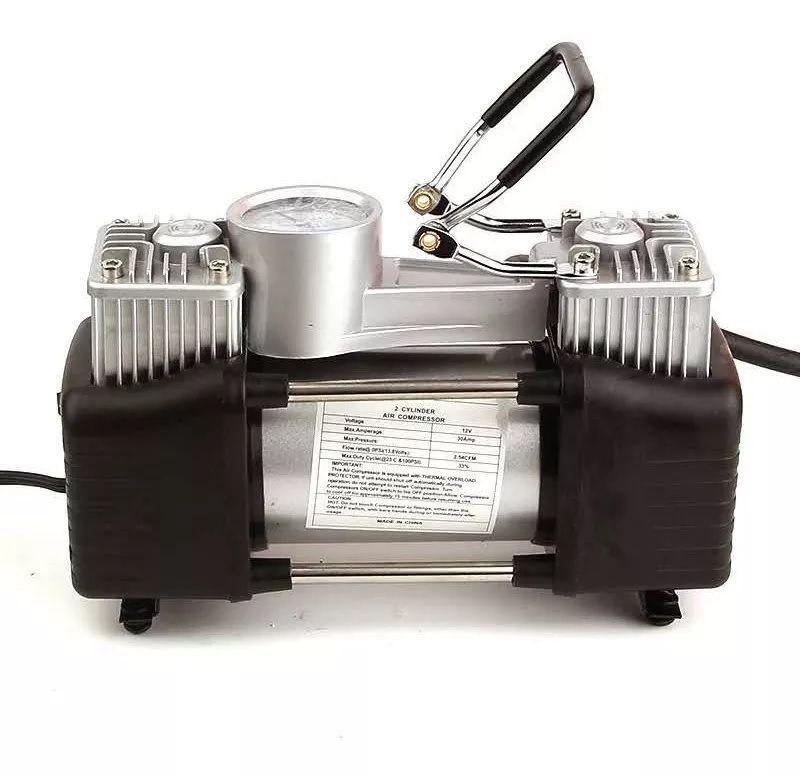 Compresor Aire Doble Cilindro 12v Inflador Para Auto 150psi-4