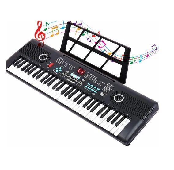 Piano 61 Teclas Semiprofesional Teclado Musical Color Negro-3