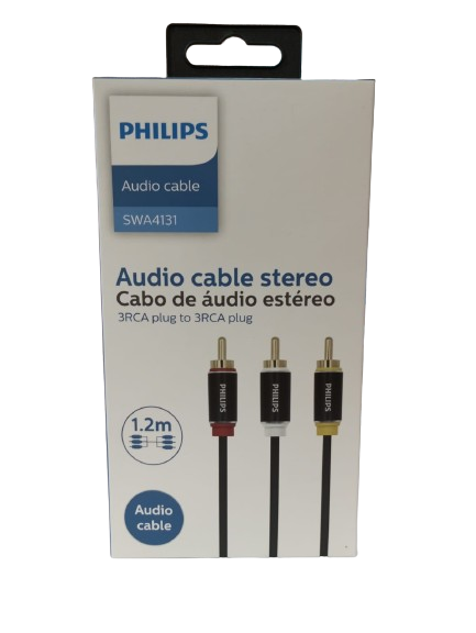 CABLE AUDIO STEREO 3RCA PLUG PHILIPS Q.N BUSINESS GROUP -0