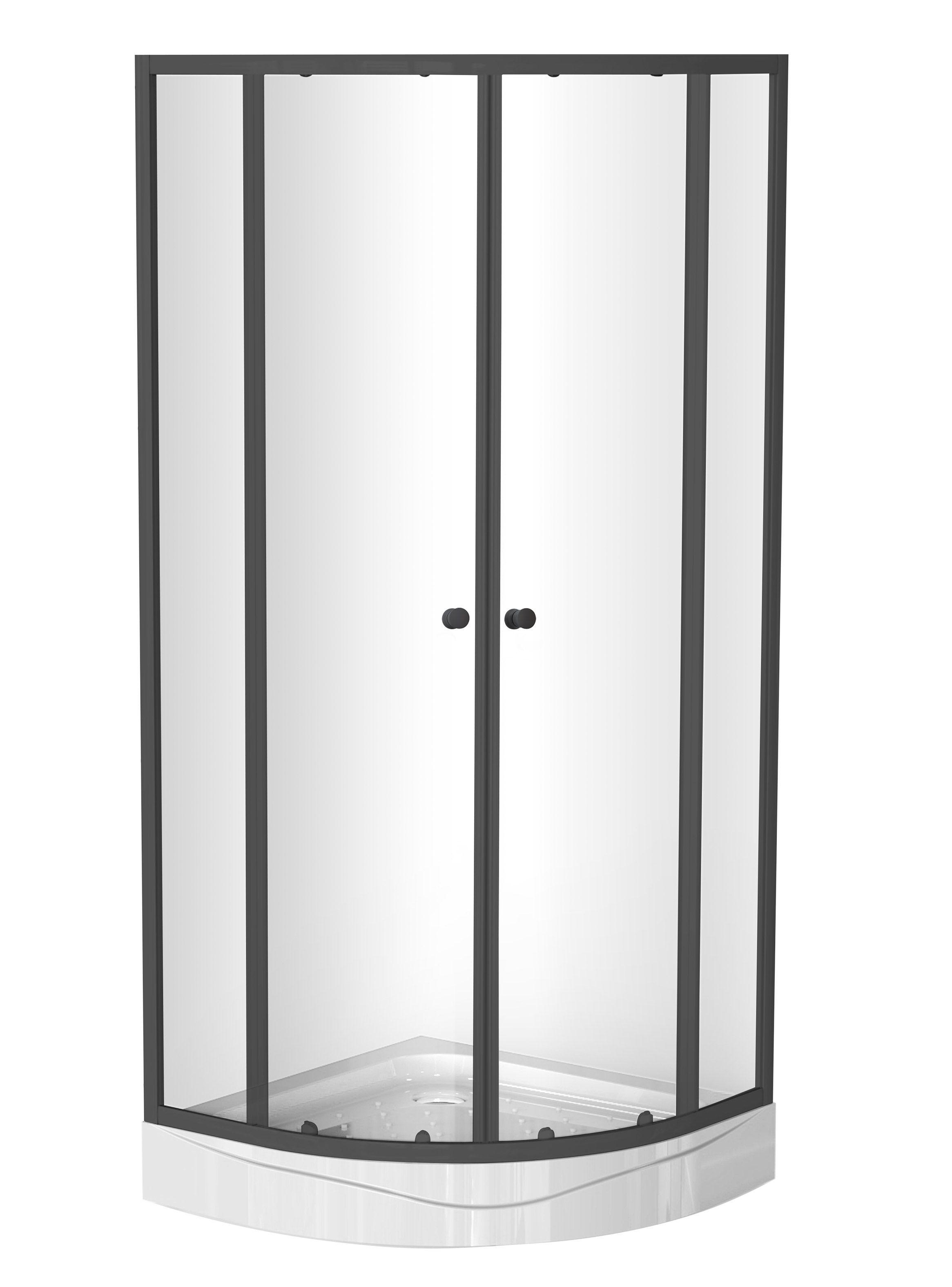 Cabina de Ducha SHOWER CURVO 90 X 90 X 200CM MARCO NEGRO-0