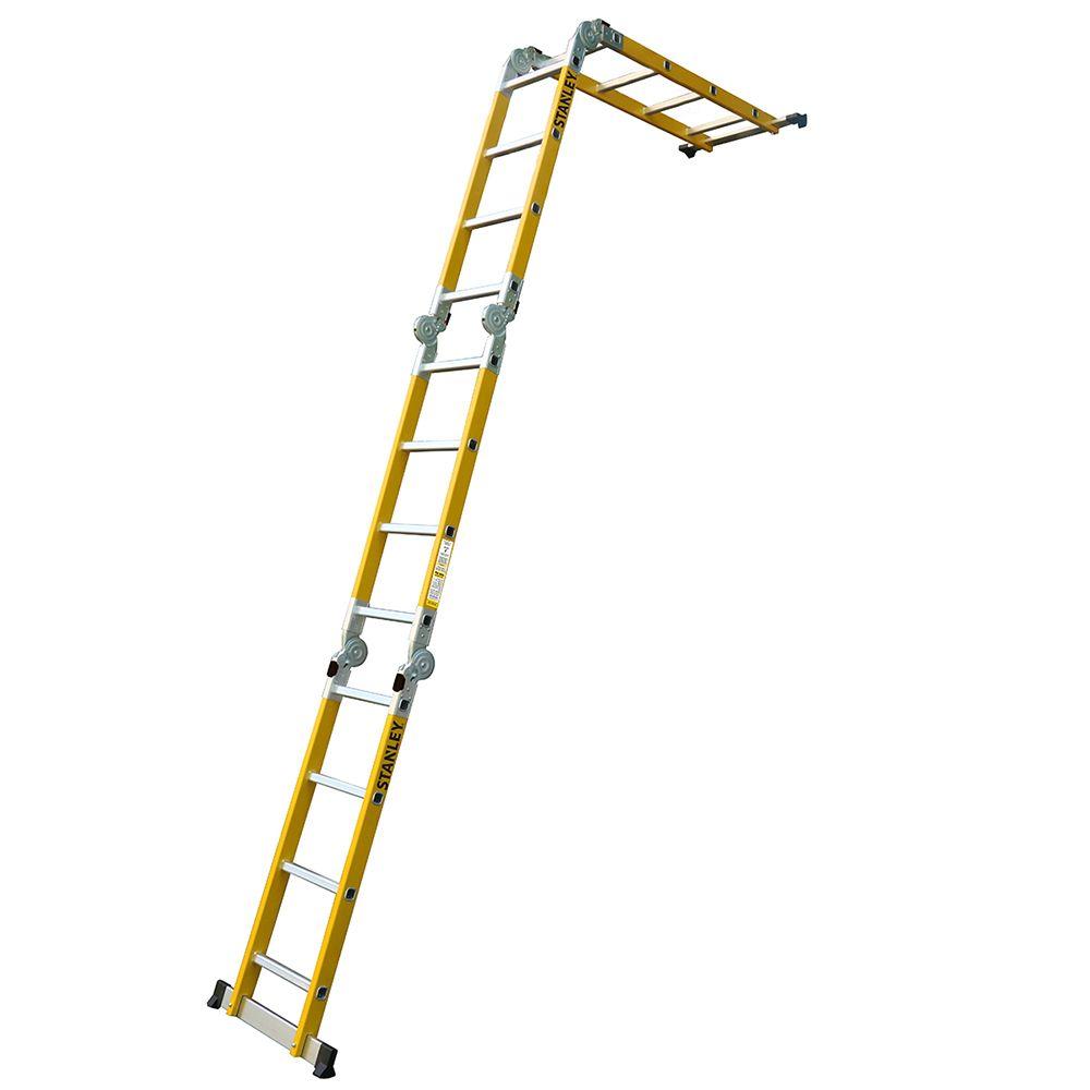 Escalera Stanley Articulada Dieléctrica 150Kg 4x6-3