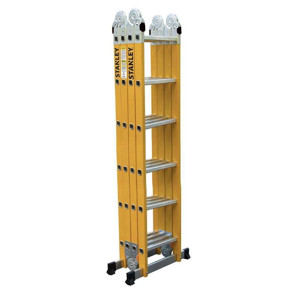 Escalera Stanley Articulada Dieléctrica 150Kg 4x6-0