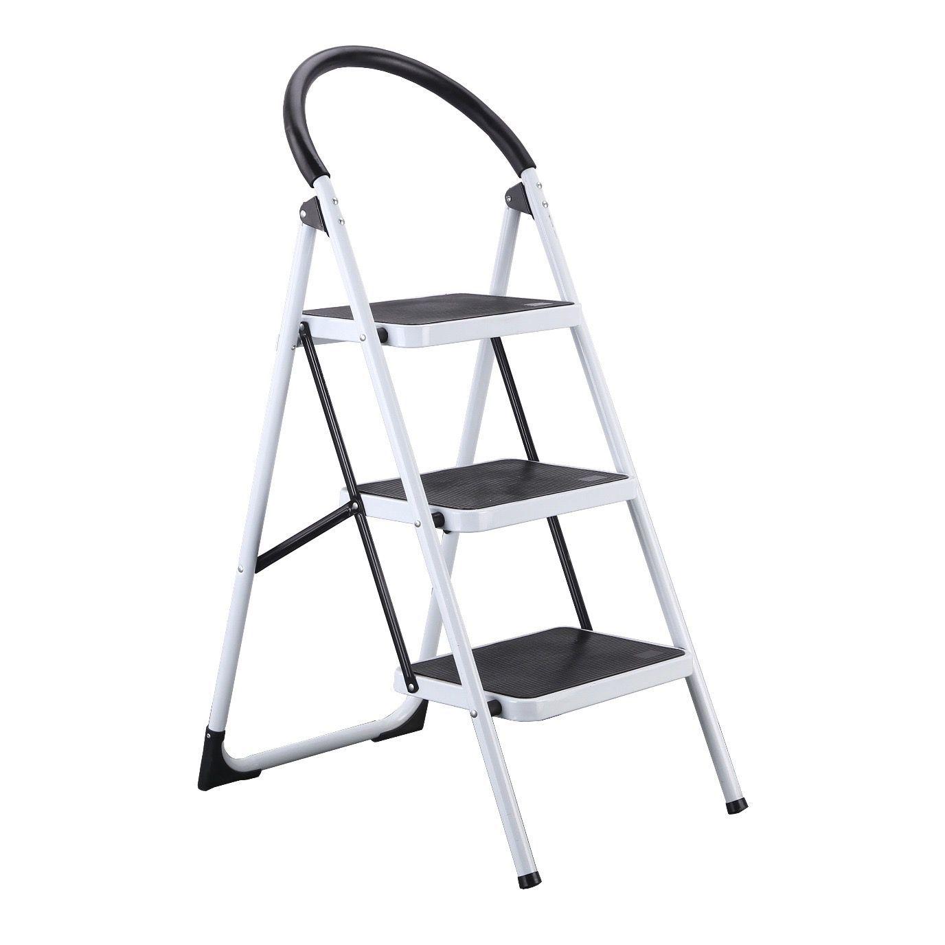 Escalera de 3 Peldaños Ultra Resistente con Patas Antideslizantes-0