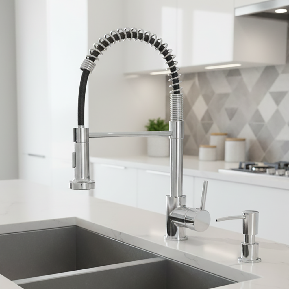 Monomando de Cocina Flexible Cromo Bermejo-1