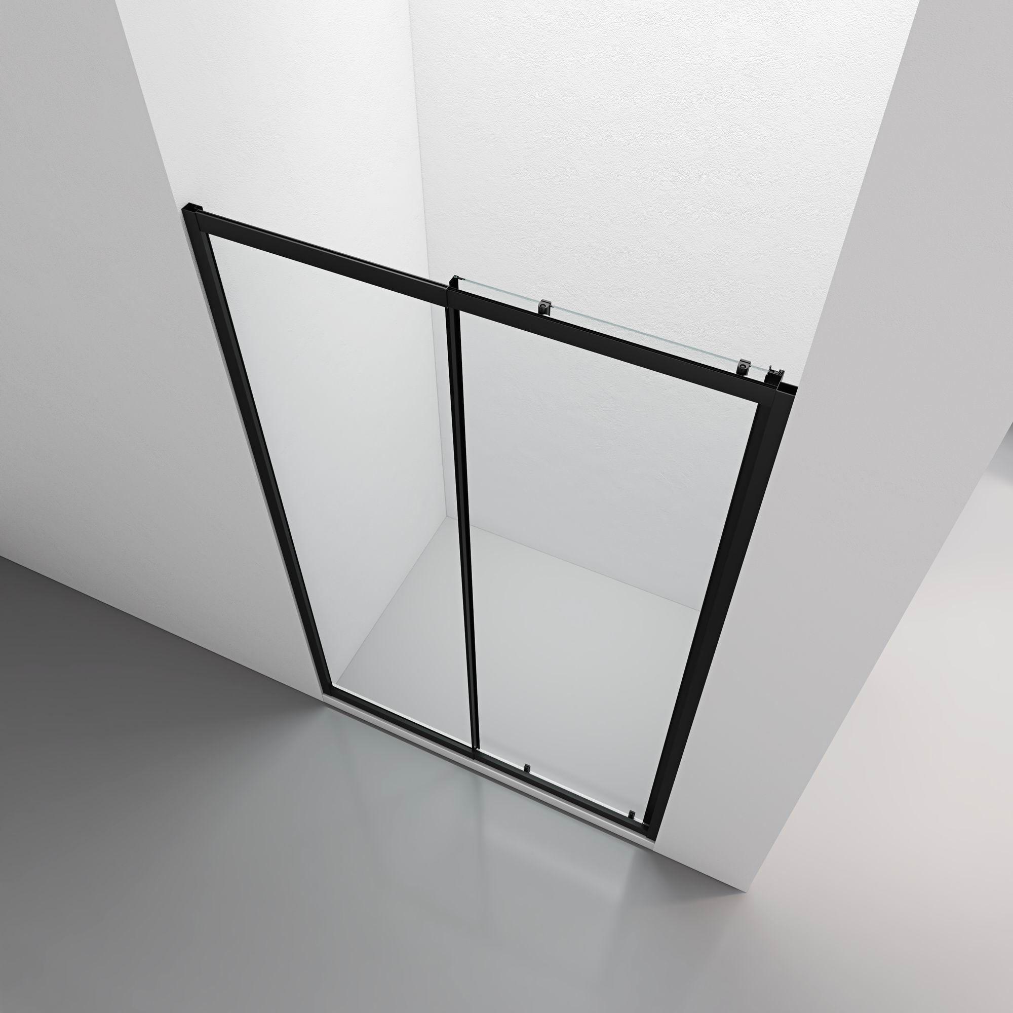 Mampara Ajustable 120-130CM Marco NEGRO-2