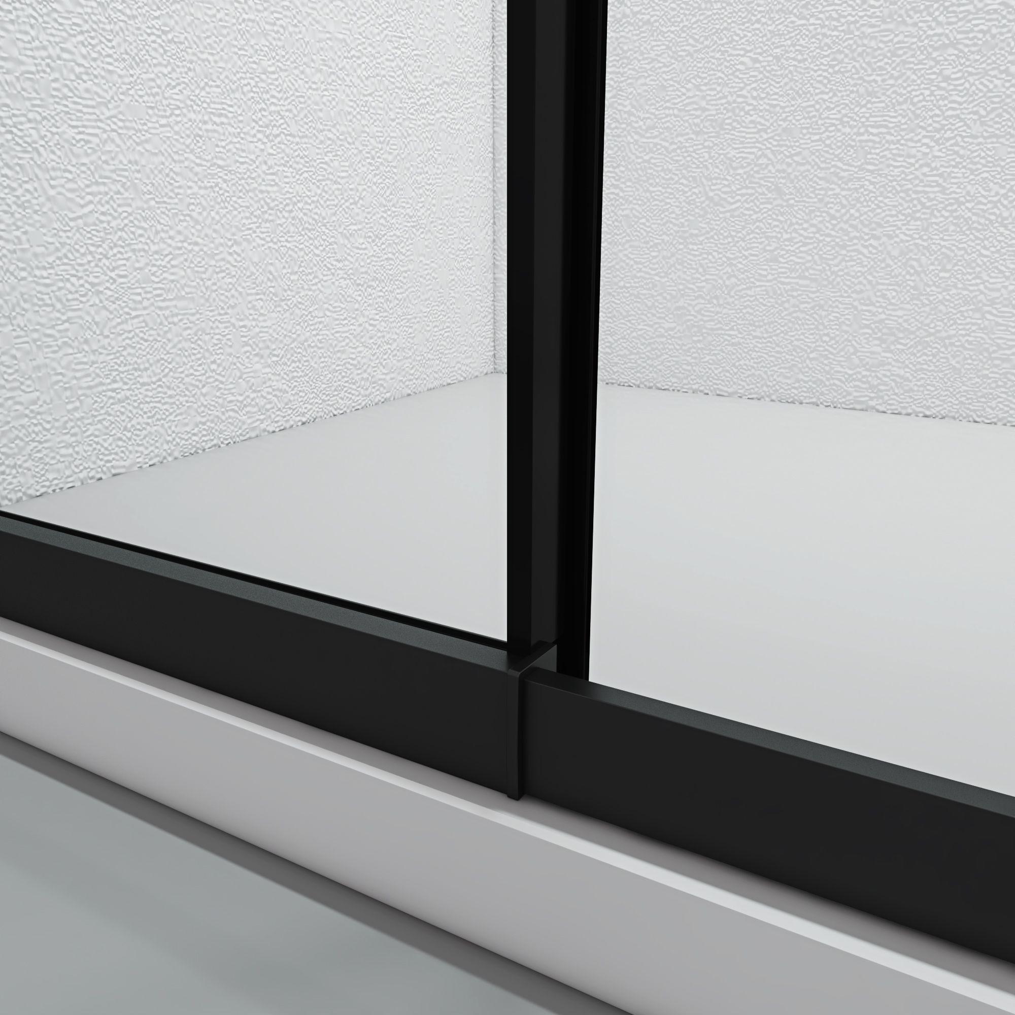 Mampara Ajustable 120-130CM Marco NEGRO-3