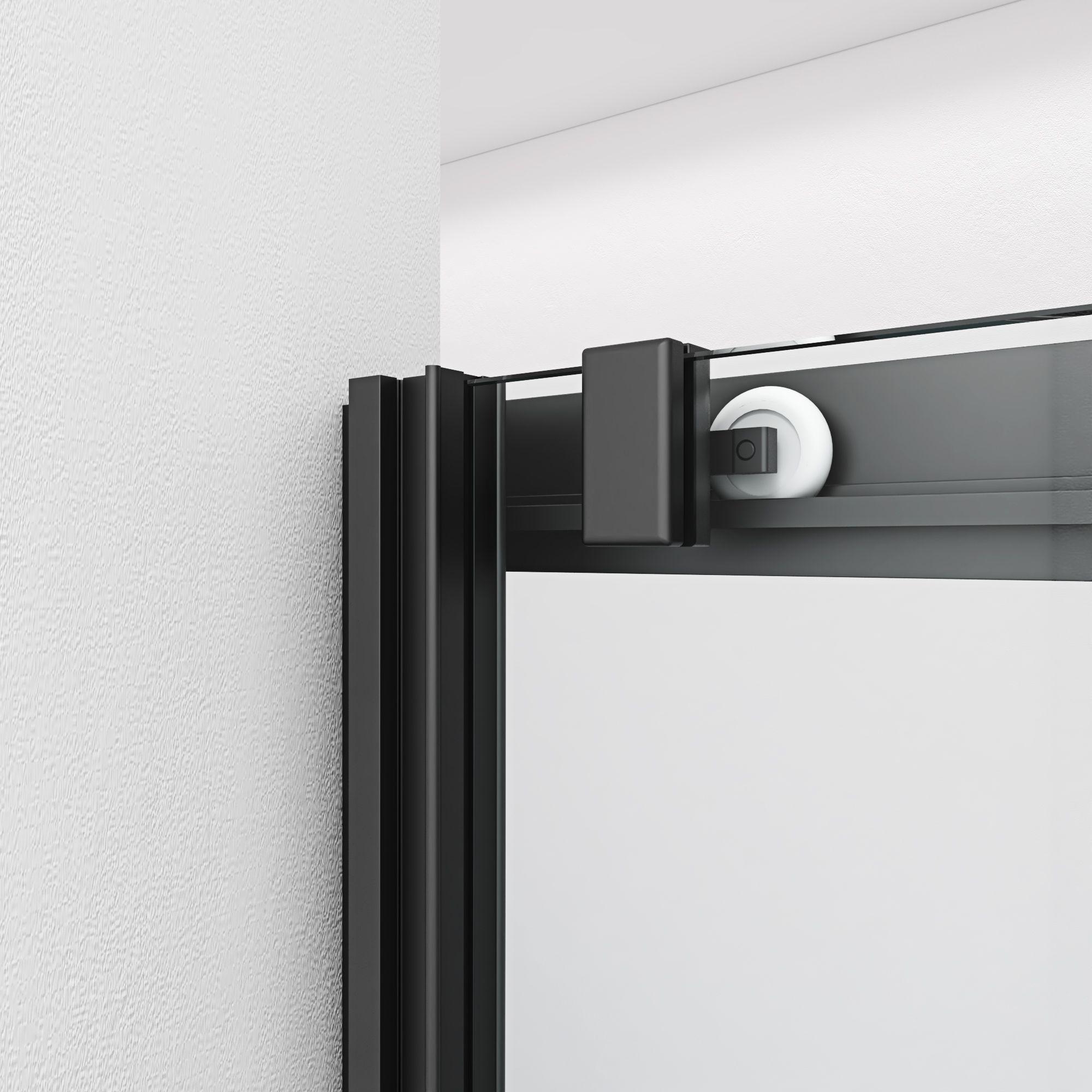 Mampara Ajustable 135-150 CM Marco NEGRO-4