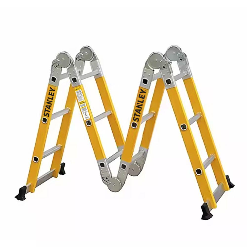 Escalera Stanley Articulada Dieléctrica 150Kg 4x3-5