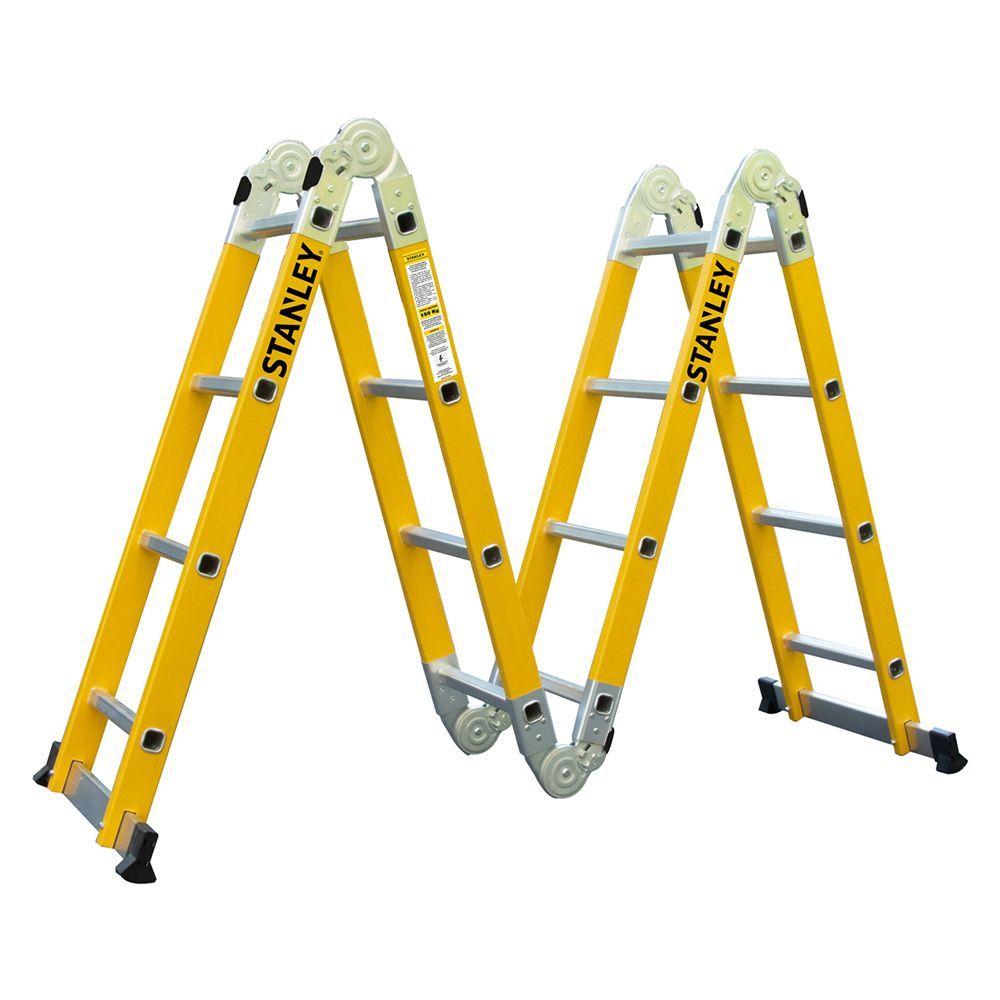 Escalera Stanley Articulada Dieléctrica 150Kg 4x5-4