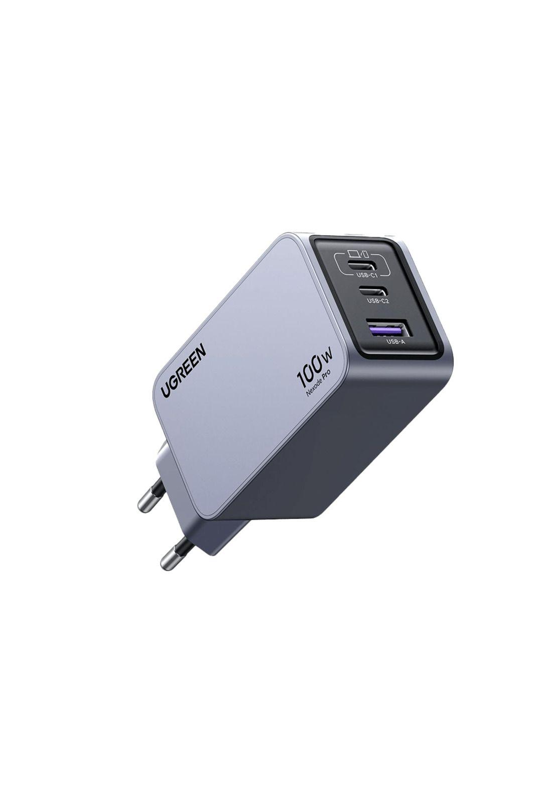 Ugreen Cargador Nexode Pro 100W GaN Fast Charger 2 USB-C / 1 USB-A + Cable USB-C 1.5M 100W Max X757-0