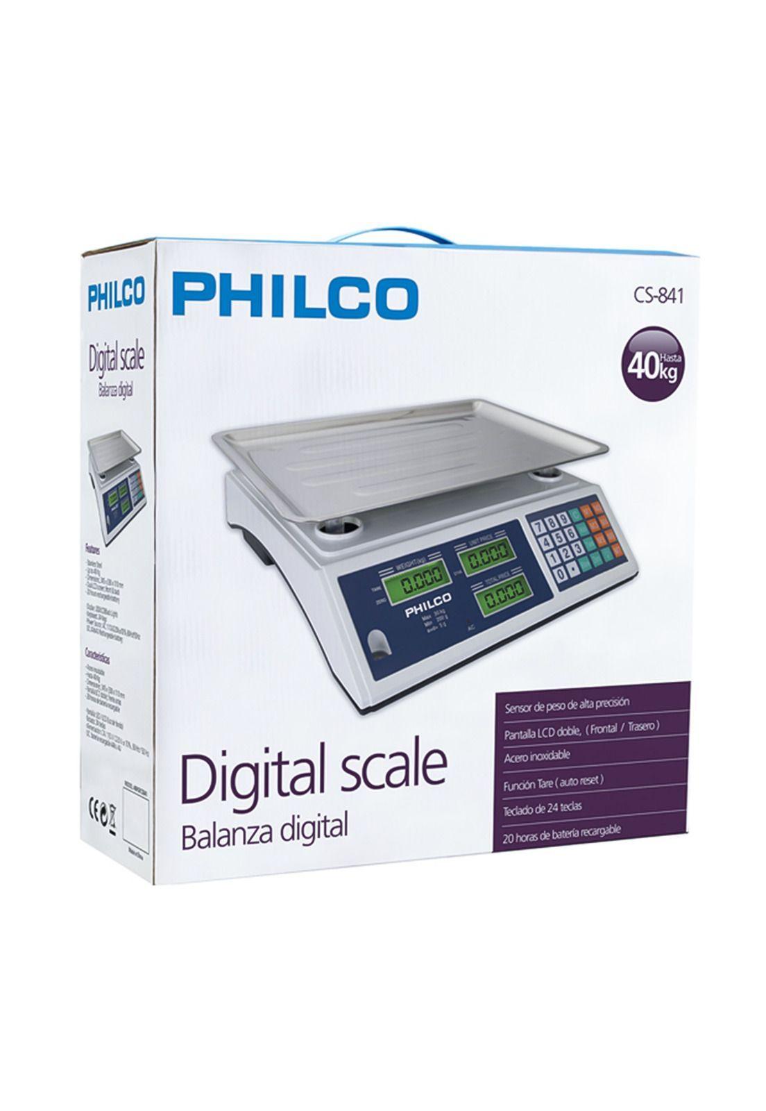 Philco Balanza Digital Acero Inoxidable 40 KG CS841-3