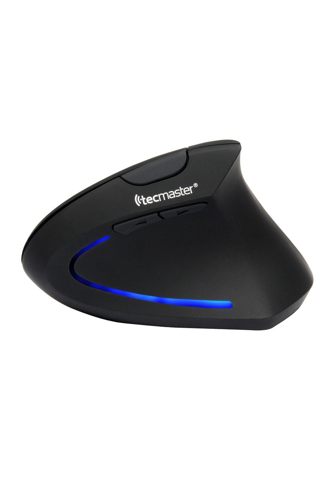 Tecmaster Mouse Inalámbrico Vertical Recargable Negro-1