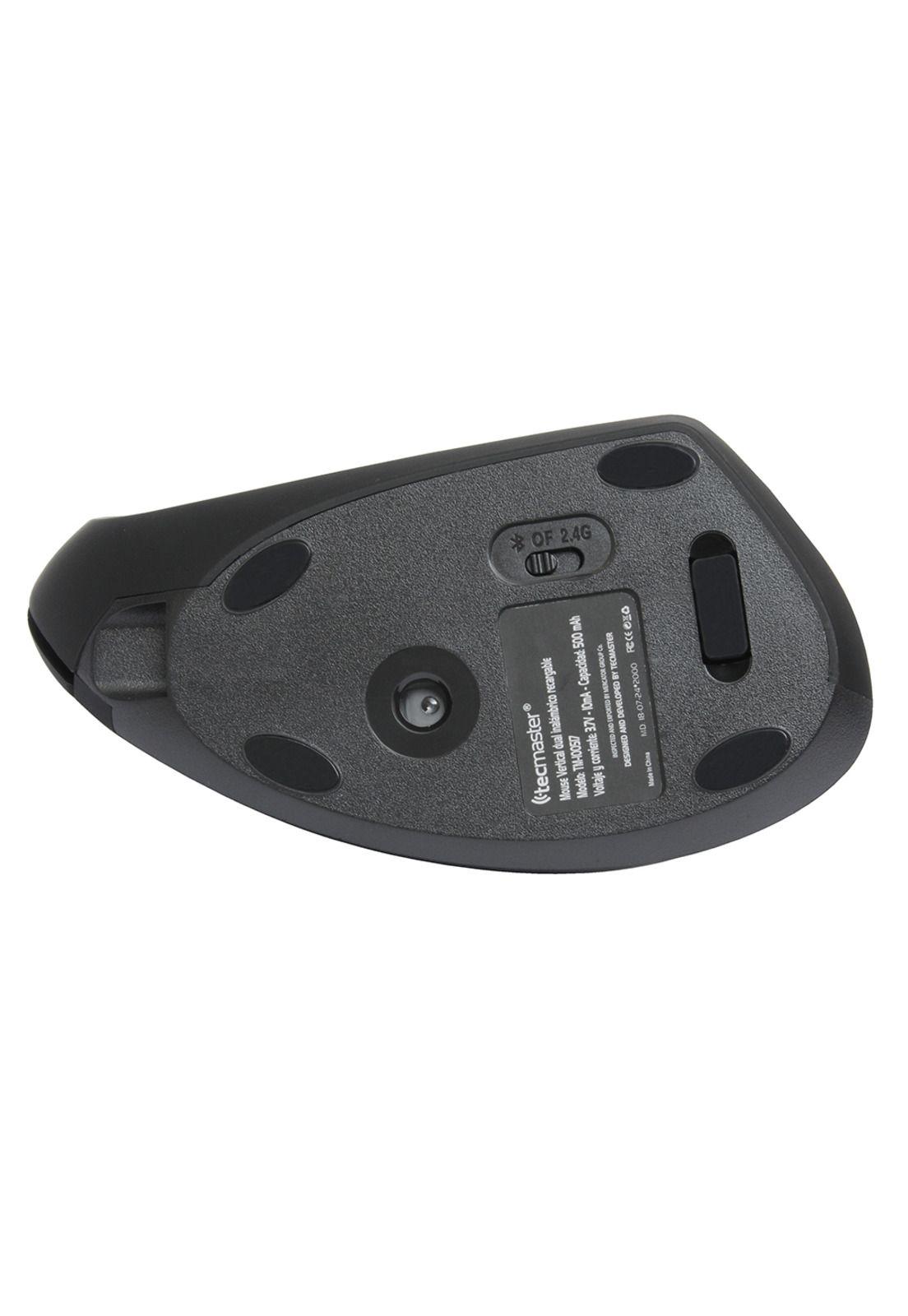 Tecmaster Mouse Inalámbrico Vertical Recargable Negro-2