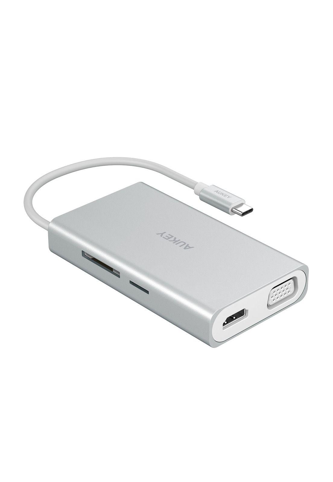 AUKEY HUB Multipuerto USB-C Gris - CB-C55-0