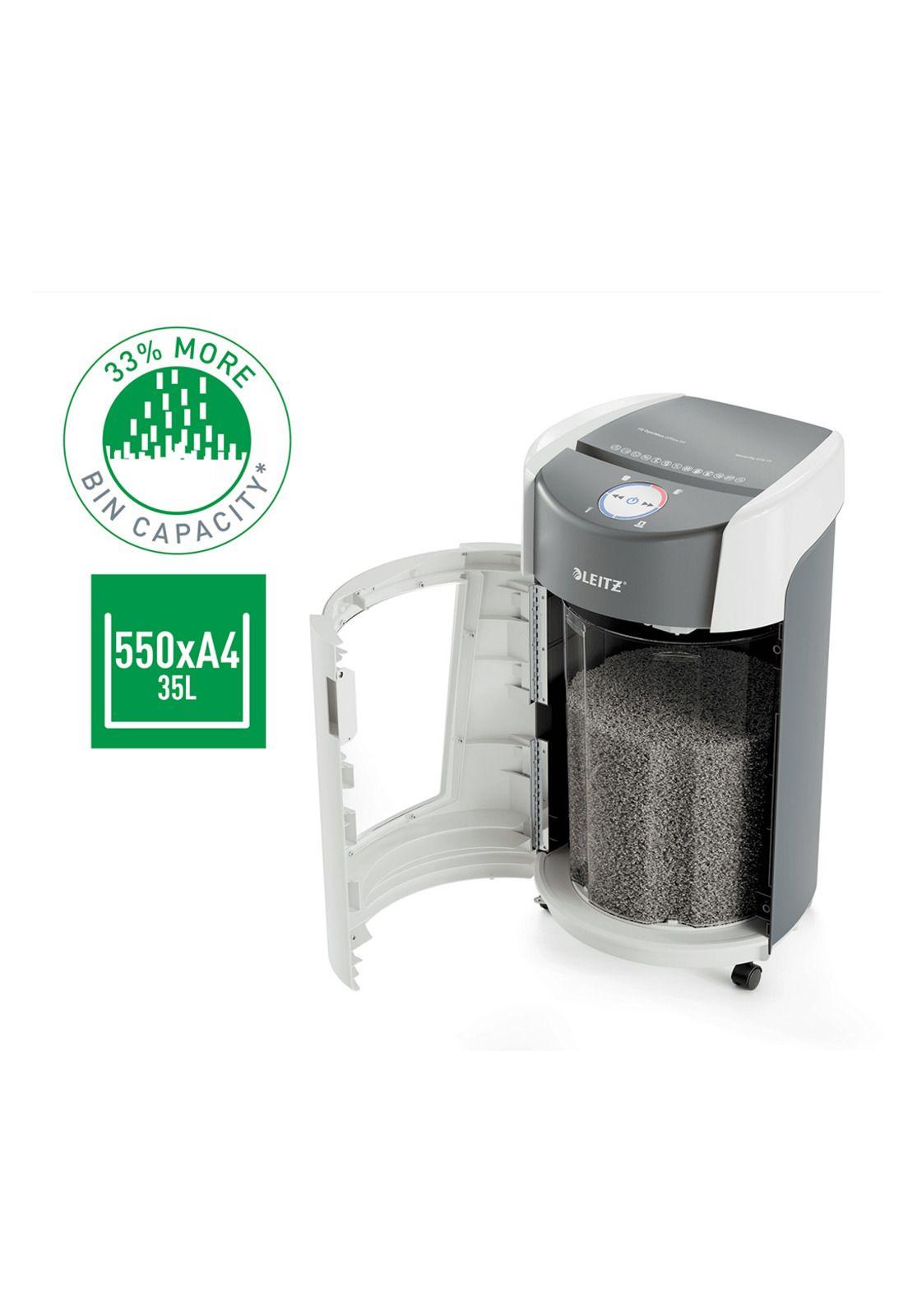 Trituradora Leitz IQ OptiMax Office Microcorte P5 10 Hojas 35L-2