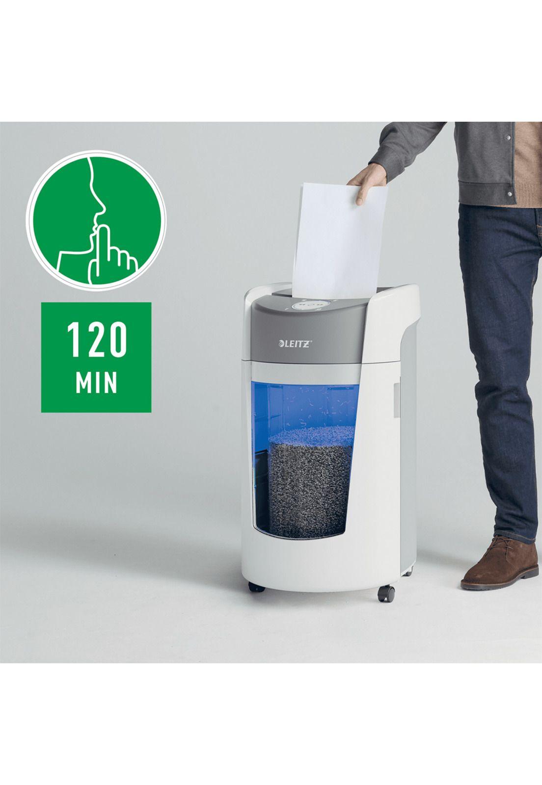 Trituradora Leitz IQ OptiMax Office Microcorte P5 10 Hojas 35L-4