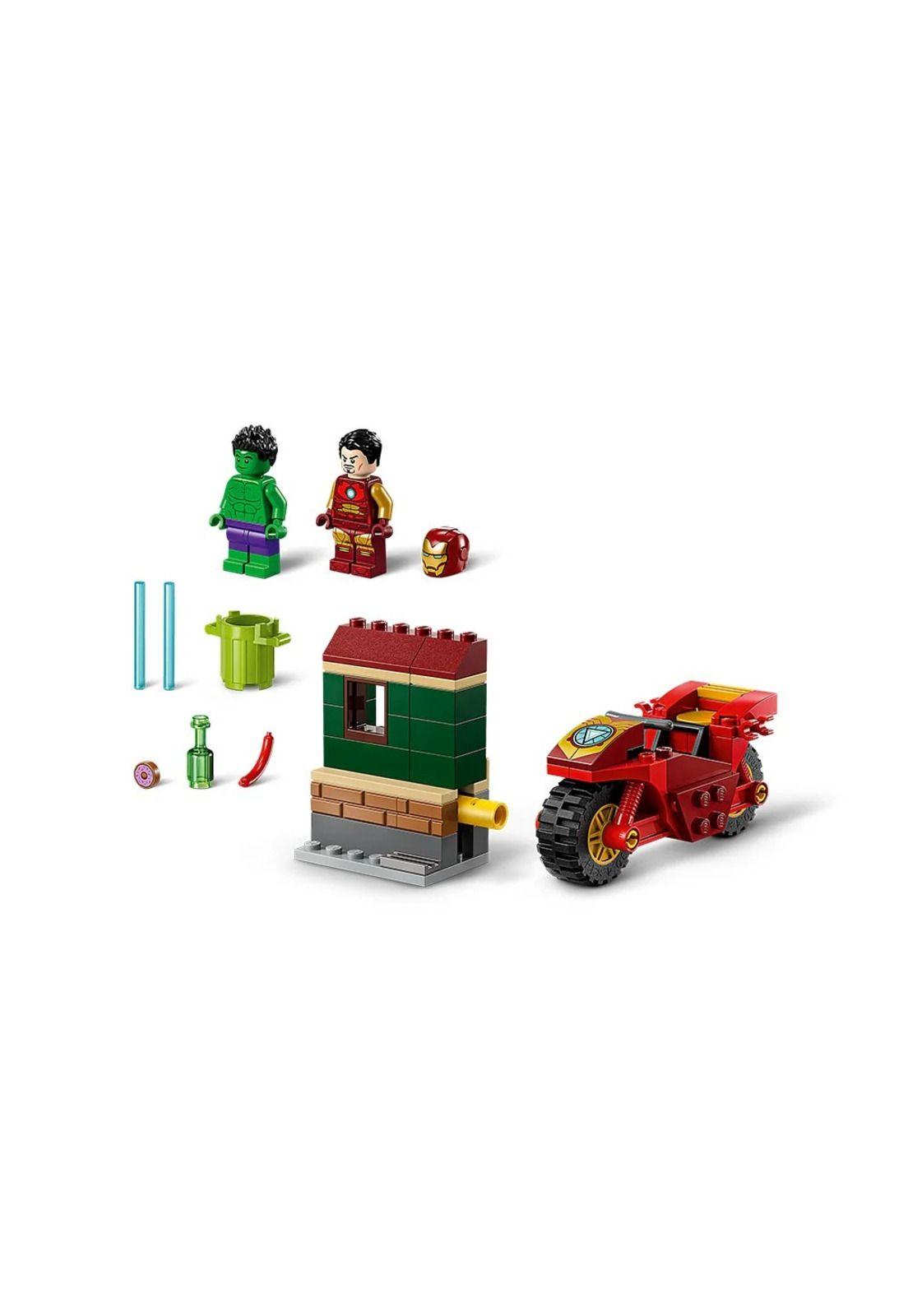 LEGO Marvel Iron Man con Moto y Hulk - 76287-4