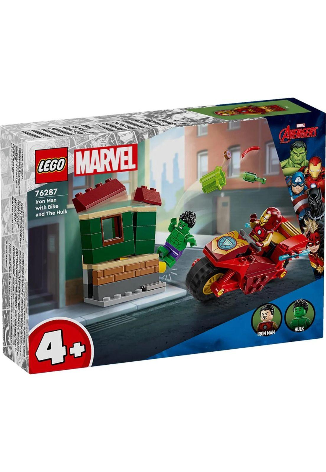 LEGO Marvel Iron Man con Moto y Hulk - 76287-6